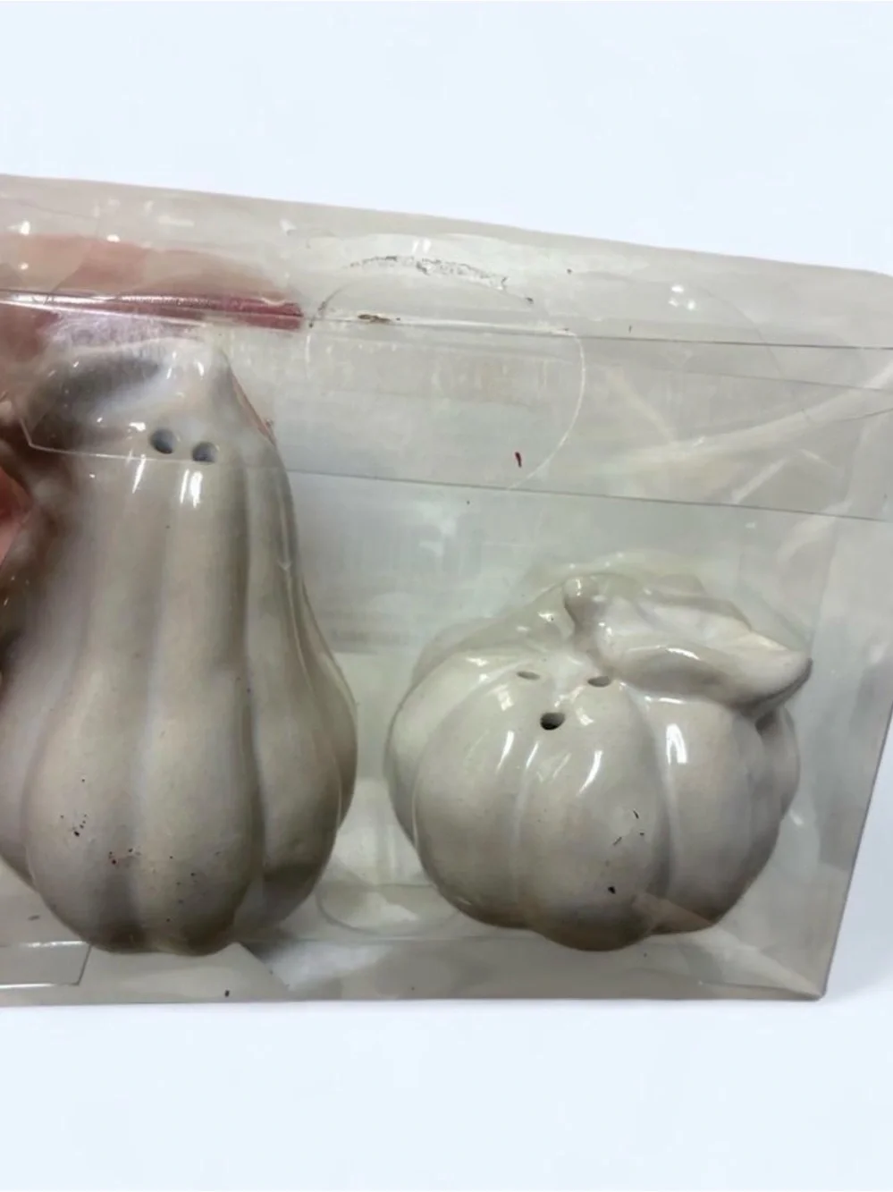 Ashland White Ceramic Pumpkin & Ghost Salt and Pepper Shakers